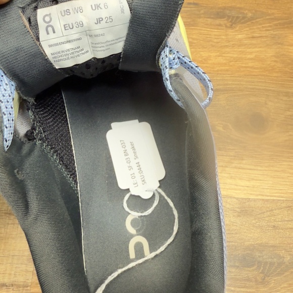 ON Brand Cloud Cloudmonster Nimbus Blue/Green Women's size 8 Running Shoes - Picture 9 of 9